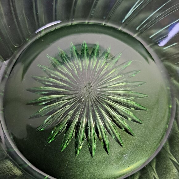 Heisey Moongleam Marcel Wave Swirl Green Bowl Vintage - Picture 5 of 8